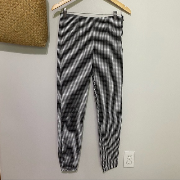 Zara Black and White Checkered Ankle Pants - Picture 1 of 6